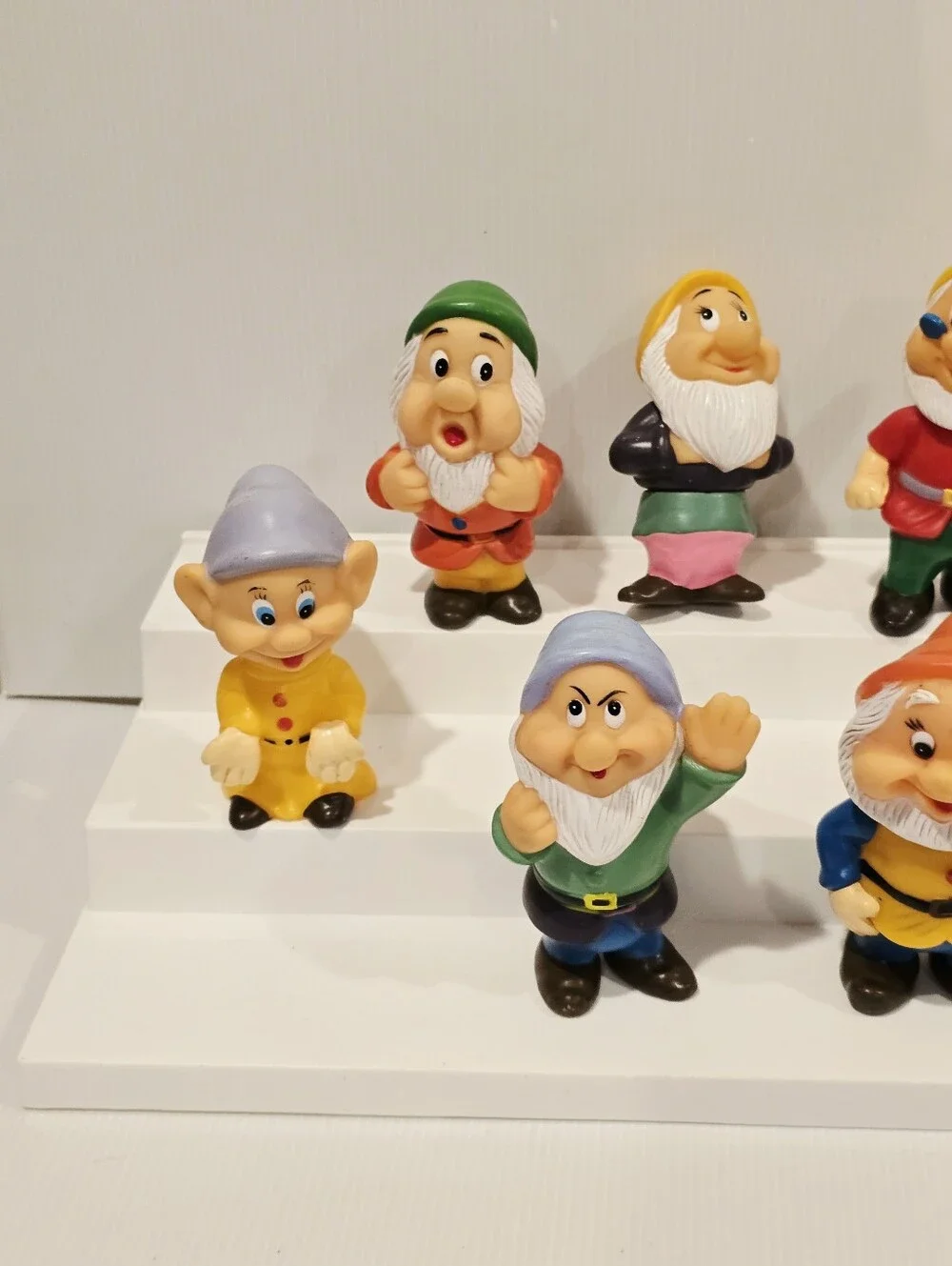 Vintage Disney Seven Dwarfs Toy Figure Rubber Squeak Vinyl